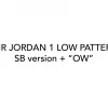 District Leather Supply Air Jordan 1 LOW (SB) + "OW" LOW Pattern