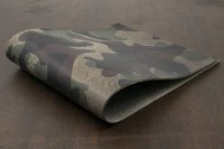 Leather Conceria La Perla Azzurra Camouflage Veg Tan, Green