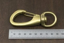 District Leather Supply Hardware Japanese Brass Swivel Clip Snap