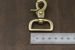 District Leather Supply Hardware Japanese Brass Swivel Snap Trigger Clip