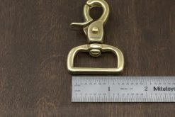 District Leather Supply Hardware Japanese Brass Swivel Snap Trigger Clip