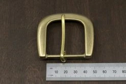 District Leather Supply Japanese Brass Heel Bar Buckle (Wide) Hardware