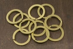 District Leather Supply Japanese Brass Flat Split Key Ring Best Sellers