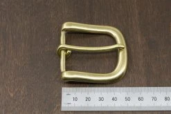 District Leather Supply Japanese Brass Heel Bar Buckle Hardware