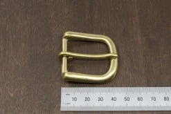 District Leather Supply Japanese Brass Heel Bar Buckle Hardware