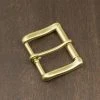 District Leather Supply Hardware Japanese Brass Heel Bar Roller Buckle