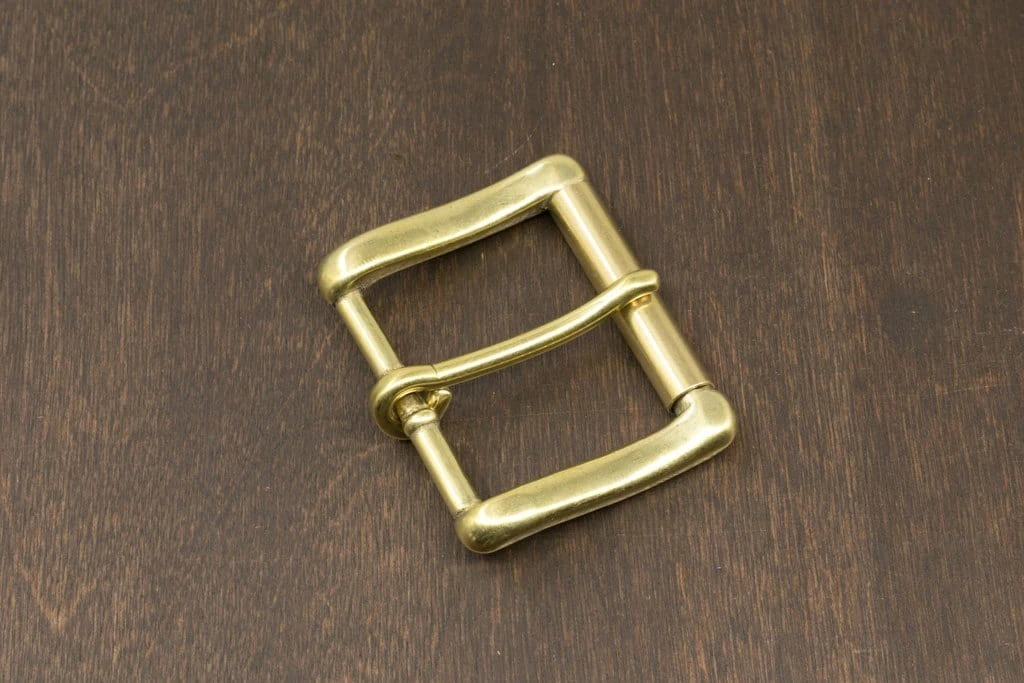 District Leather Supply Hardware Japanese Brass Heel Bar Roller Buckle 1 District Leather Supply Hardware Japanese Brass Heel Bar Roller Buckle