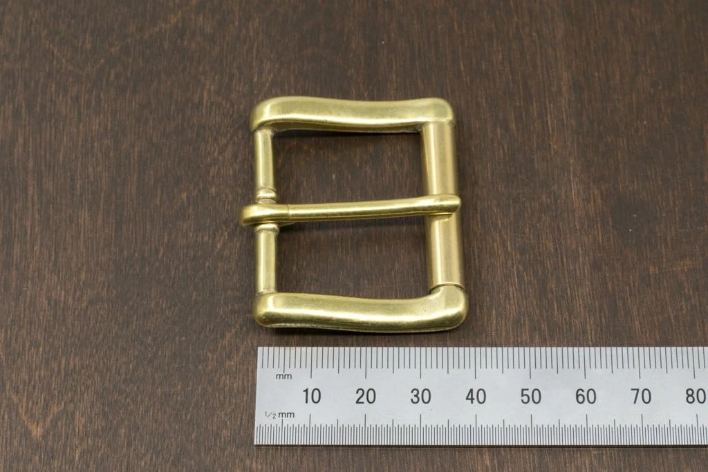 District Leather Supply Hardware Japanese Brass Heel Bar Roller Buckle 3 District Leather Supply Hardware Japanese Brass Heel Bar Roller Buckle