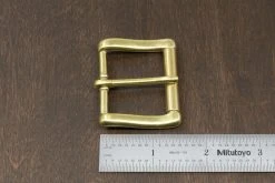 District Leather Supply Hardware Japanese Brass Heel Bar Roller Buckle
