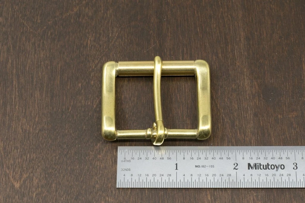 District Leather Supply Hardware Japanese Brass Heel Bar Roller Buckle 4 District Leather Supply Hardware Japanese Brass Heel Bar Roller Buckle