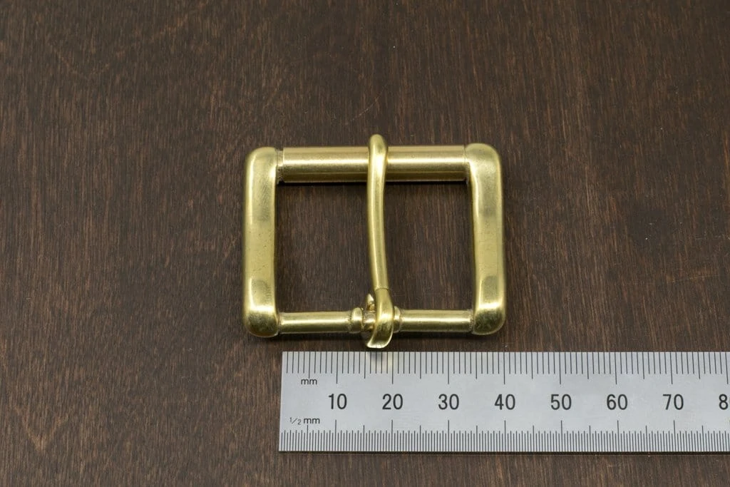 District Leather Supply Hardware Japanese Brass Heel Bar Roller Buckle 5 District Leather Supply Hardware Japanese Brass Heel Bar Roller Buckle