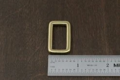 District Leather Supply Best Sellers Japanese Brass Rectangle Single Loop Slider