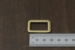 District Leather Supply Best Sellers Japanese Brass Rectangle Single Loop Slider