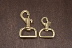 District Leather Supply Hardware Japanese Brass Swivel Bolt Snap