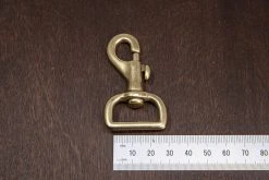District Leather Supply Hardware Japanese Brass Swivel Bolt Snap