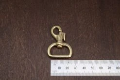 District Leather Supply Hardware Japanese Brass Swivel Bolt Snap