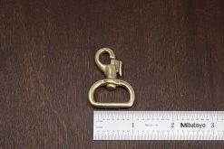 District Leather Supply Hardware Japanese Brass Swivel Bolt Snap