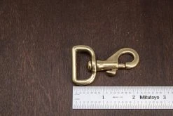 District Leather Supply Hardware Japanese Brass Swivel Bolt Snap
