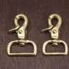 District Leather Supply Hardware Japanese Brass Swivel Snap Trigger Clip