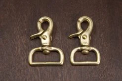 District Leather Supply Hardware Japanese Brass Swivel Snap Trigger Clip
