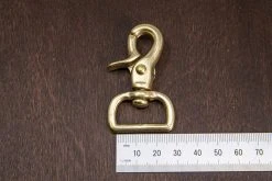 District Leather Supply Hardware Japanese Brass Swivel Snap Trigger Clip