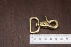 District Leather Supply Hardware Japanese Brass Swivel Snap Trigger Clip