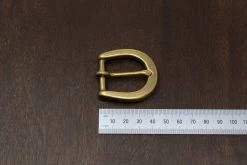 District Leather Supply Japanese Brass Heel Bar Buckle (Chunky) Hardware
