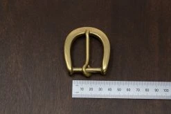 District Leather Supply Japanese Brass Heel Bar Buckle (Chunky) Hardware