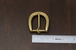 District Leather Supply Japanese Brass Heel Bar Buckle (Chunky) Hardware