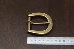 District Leather Supply Japanese Brass Heel Bar Buckle (Chunky) Hardware