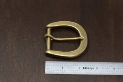 District Leather Supply Japanese Brass Heel Bar Buckle (Chunky) Hardware