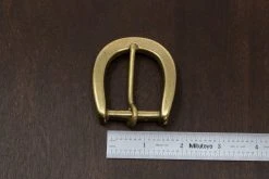 District Leather Supply Japanese Brass Heel Bar Buckle (Chunky) Hardware