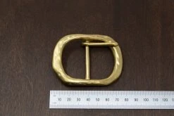 District Leather Supply Japanese Brass - Rustic Center Bar Buckle Hardware