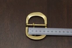 District Leather Supply Japanese Brass - Rustic Center Bar Buckle Hardware