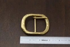District Leather Supply Japanese Brass - Rustic Center Bar Buckle Hardware