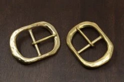 District Leather Supply Japanese Brass - Rustic Center Bar Buckle Hardware