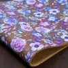 Conceria La Perla Azzurra Floral Print, Brown Leather